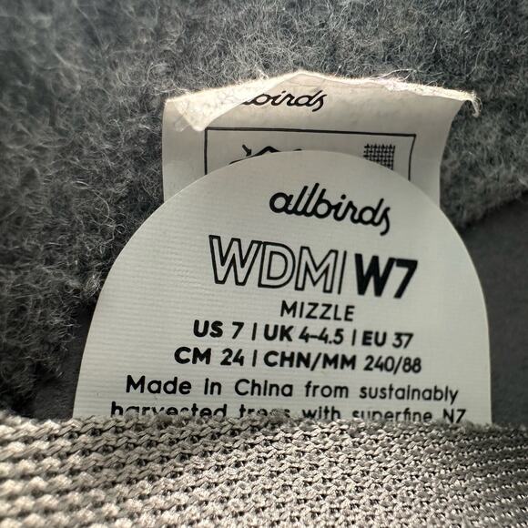 Allbirds WDM Runners WMNS US7 Mizzle/Gray Everyday Sneakers Running Shoes Travel - Picture 6 of 11